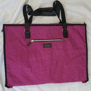 Biaggi Hangeroo Two In One Garment Bag Tote Magenta Purple Nylon